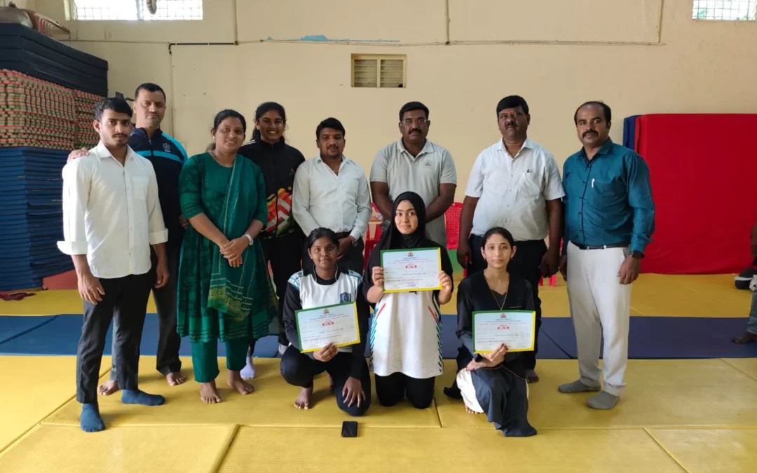 District level judo competition dated 28.08.2025,  pride and honour for B.E.T Composite Pu College
